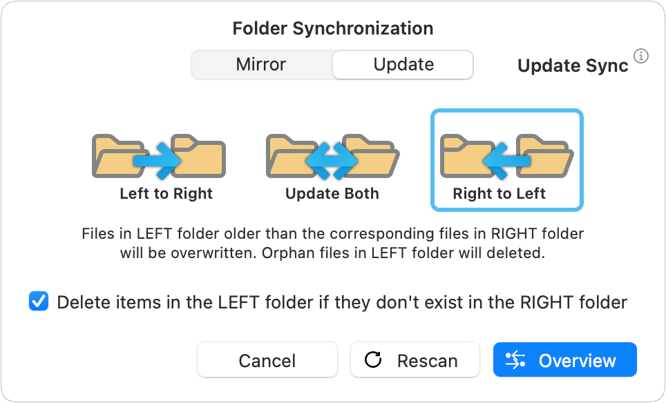 Folder synchronization